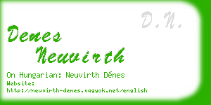 denes neuvirth business card